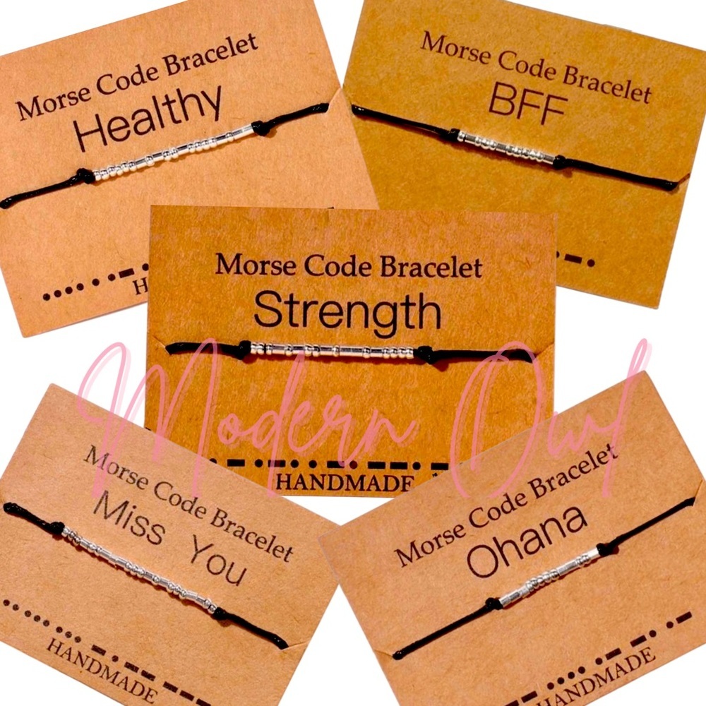 • •• •••Morse Code Bracelets• •• •••